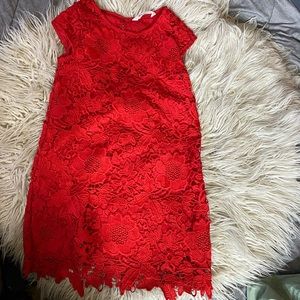 H&M Girls Red Lace Dress